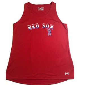 RED UNDER ARMOUR RED SOXS TANK TOP YLG